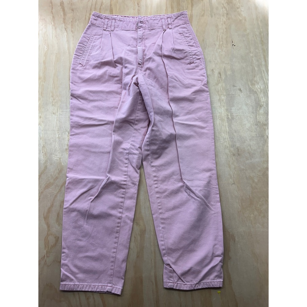 VTG  Dockers Levis Pink Pleated‎ High Waist Tapered Pants Petite 12 Made in USA